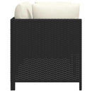 2-personers havesofa med hynder polyrattan sort