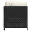 2-personers havesofa med hynder polyrattan sort