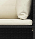 2-personers havesofa med hynder polyrattan sort