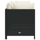 3-personers havesofa med hynder polyrattan sort