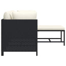 sofasæt til haven 4 dele med hynder polyrattan sort