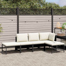 sofasæt til haven 5 dele med hynder polyrattan sort