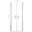 brusedør 76x190 cm klart sikkerhedsglas