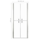 brusedør 101x190 cm klart sikkerhedsglas