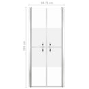 brusedør 71x190 cm delvist matteret sikkerhedsglas