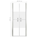 brusedør 91x190 cm delvist matteret sikkerhedsglas