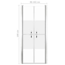 brusedør 101x190 cm delvist matteret sikkerhedsglas