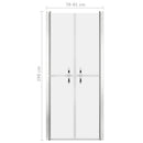 brusedør 81x190 cm matteret sikkerhedsglas