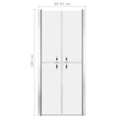 brusedør 91x190 cm matteret sikkerhedsglas