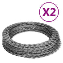 pigtråde 2 stk. 60 m spiralformet galvaniseret stål