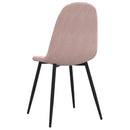 spisebordsstole 2 stk. velour lyserød