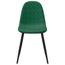 spisebordsstole 4 stk. velour mørkegrøn