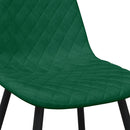 spisebordsstole 4 stk. velour mørkegrøn