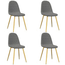 spisebordsstole 4 stk. velour lysegrå
