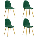 spisebordsstole 4 stk. velour mørkegrøn