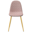 spisebordsstole 4 stk. velour lyserød