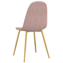 spisebordsstole 4 stk. velour lyserød