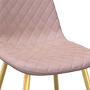 spisebordsstole 4 stk. velour lyserød