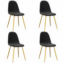 spisebordsstole 4 stk. velour sort