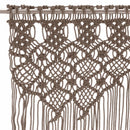 macramégardin 140x240 cm bomuld gråbrun