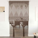 macramégardin 140x240 cm bomuld gråbrun