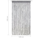 macramégardin 140x240 cm bomuld antracitgrå