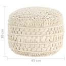 håndlavet macramépuf 45x30 cm bomuld