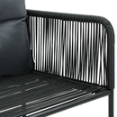 havestole 4 stk. med puder polyrattan sort