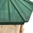 fuglefoderhus 33x30 cm ottekantet massivt fyrretræ