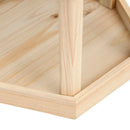 fuglefoderhus 33x30 cm ottekantet massivt fyrretræ