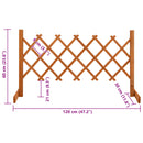 espalier til haven 120x60 cm massivt fyrretræ orange