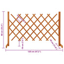 espalier til haven 120x90 cm massivt fyrretræ orange