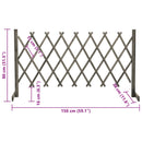 espalier til haven 150x80 cm massivt fyrretræ grå