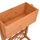 plantekasse med espalier 45x30x74 cm massivt fyrretræ orange