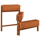 foldbar plantekasse 60x14x75 cm massivt fyrretræ orange