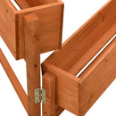foldbar plantekasse 60x14x75 cm massivt fyrretræ orange