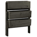 foldbar plantekasse 60x14x75 cm massivt fyrretræ grå