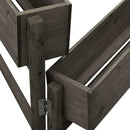 foldbar plantekasse 60x14x75 cm massivt fyrretræ grå
