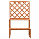 plantestativ med espalier 70x42x120 cm massivt fyrretræ orange