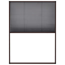 plisseret insektnet til vinduer aluminium 60x80 cm brun