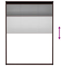 plisseret insektnet til vinduer aluminium 60x80 cm brun