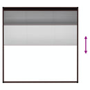 plisseret insektnet til vinduer aluminium 120x120 cm brun