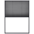 plisseret insektnet til vinduer 60x80 cm aluminium antracitgrå