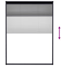 plisseret insektnet til vinduer 60x80 cm aluminium antracitgrå