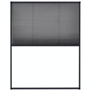 plisseret insektnet til vinduer 80x100 cm aluminium antracitgrå