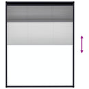 plisseret insektnet til vinduer 80x100 cm aluminium antracitgrå