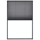 plisseret insektnet til vinduer 80x120 cm aluminium antracitgrå