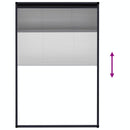 plisseret insektnet til vinduer 80x120 cm aluminium antracitgrå