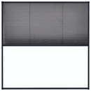 plisseret insektnet til vinduer 120x120 cm aluminium antracit