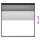 plisseret insektnet til vinduer 120x120 cm aluminium antracit